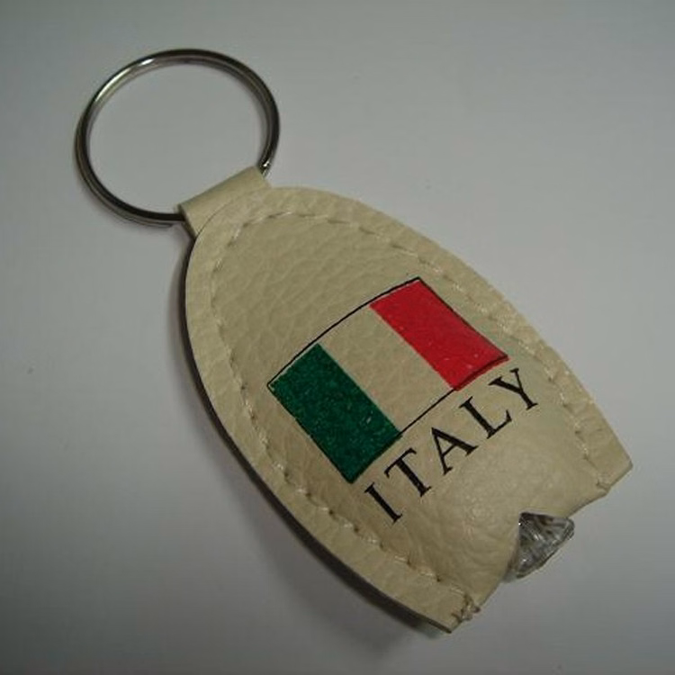 PU leather LED Keychain