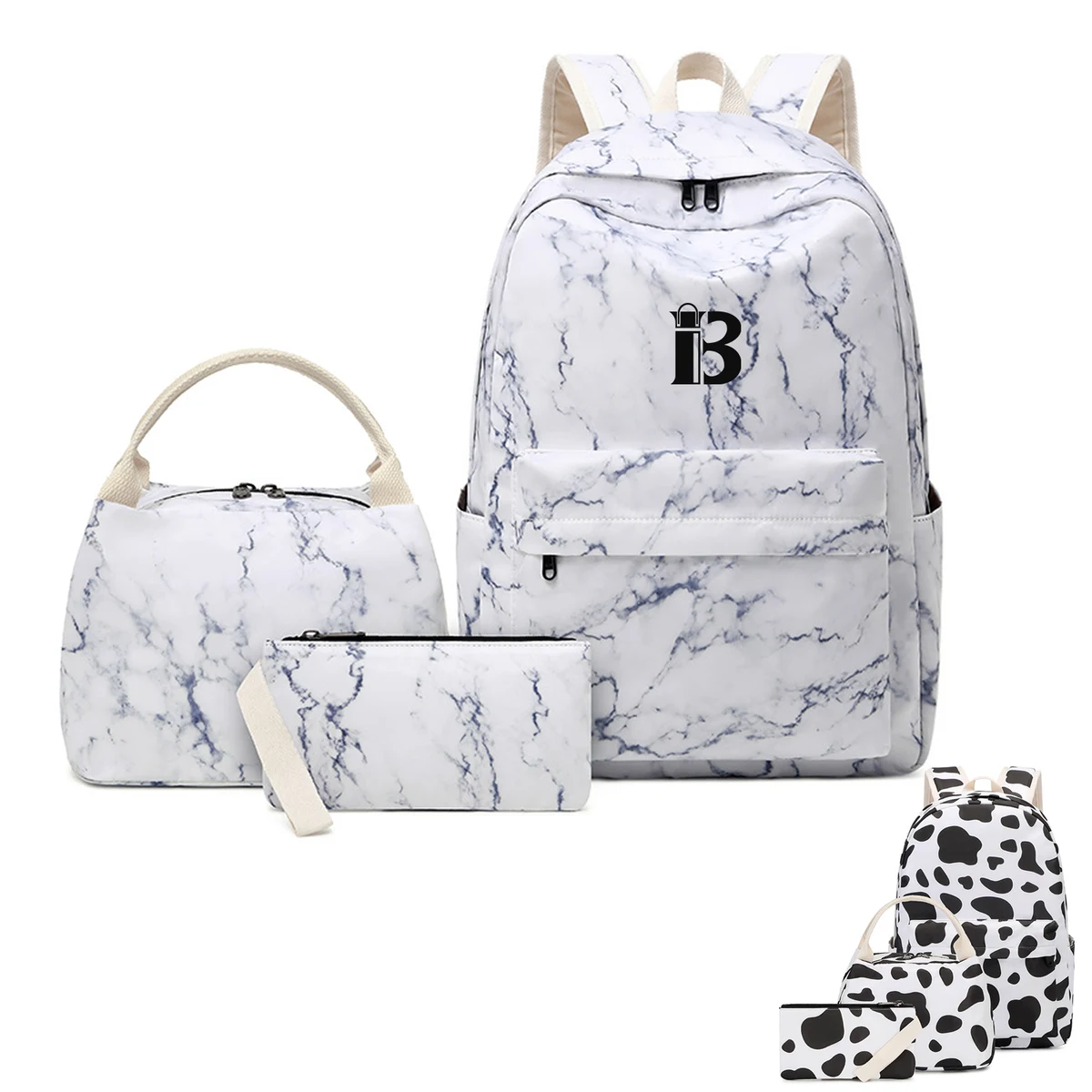 3 pcs Nylon Waterproof Backpack Set 1
