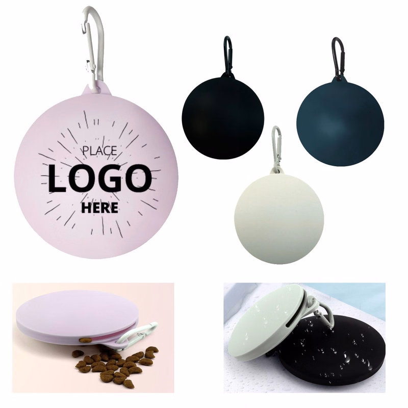 Promotional Round Silicone Dog Food Bag With Fast Pollution-Free Printing