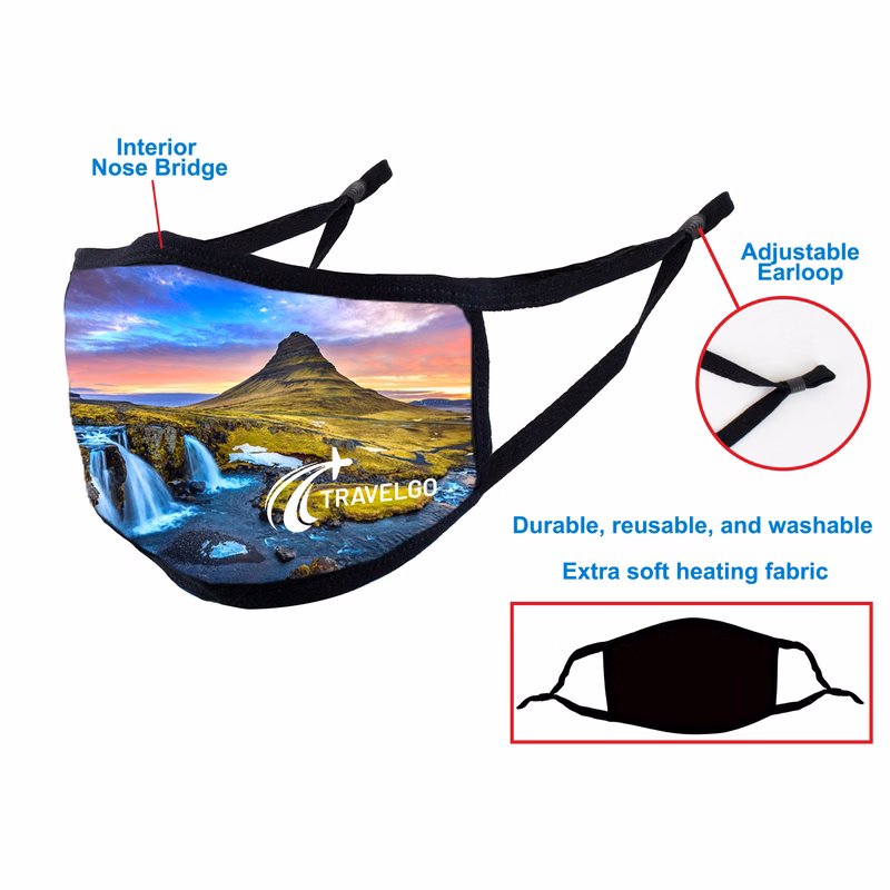 Warming Sublimated Masks With Adjustable Earloop & Nose Wire