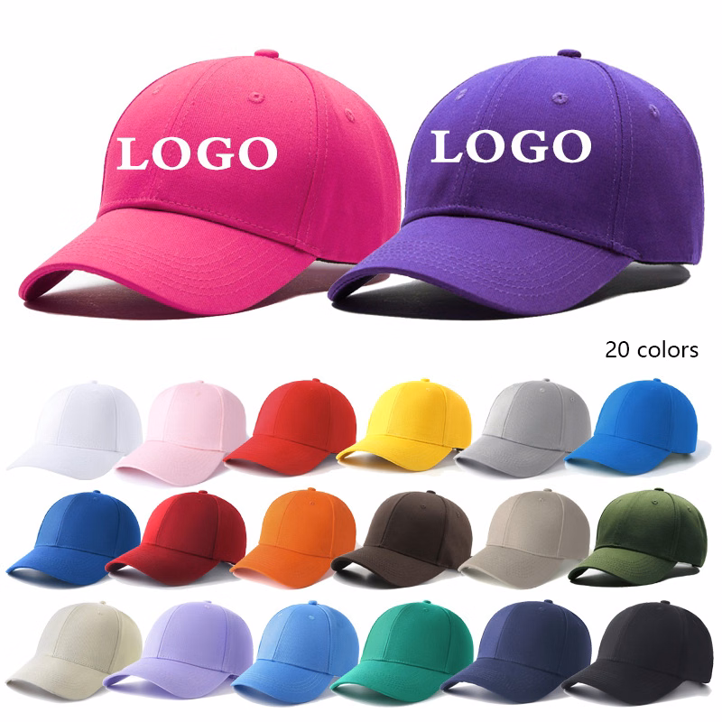 6 Panel Structured Cotton Twill Baseball Cap