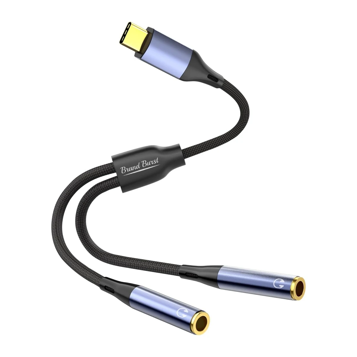 USB C To Two 3.5mm Female Audio adapter 1