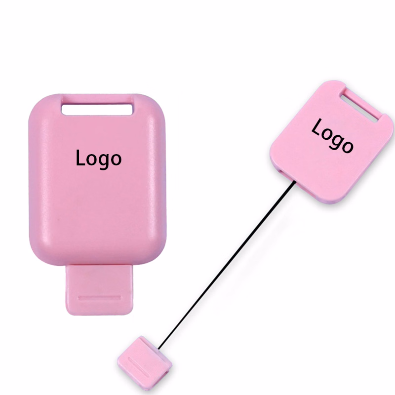 Square Shape Retractable Badge Reel with Strap Hole