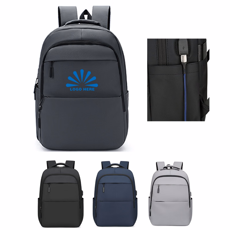 Large-Capacity Laptop Backpack With USB Charging Port