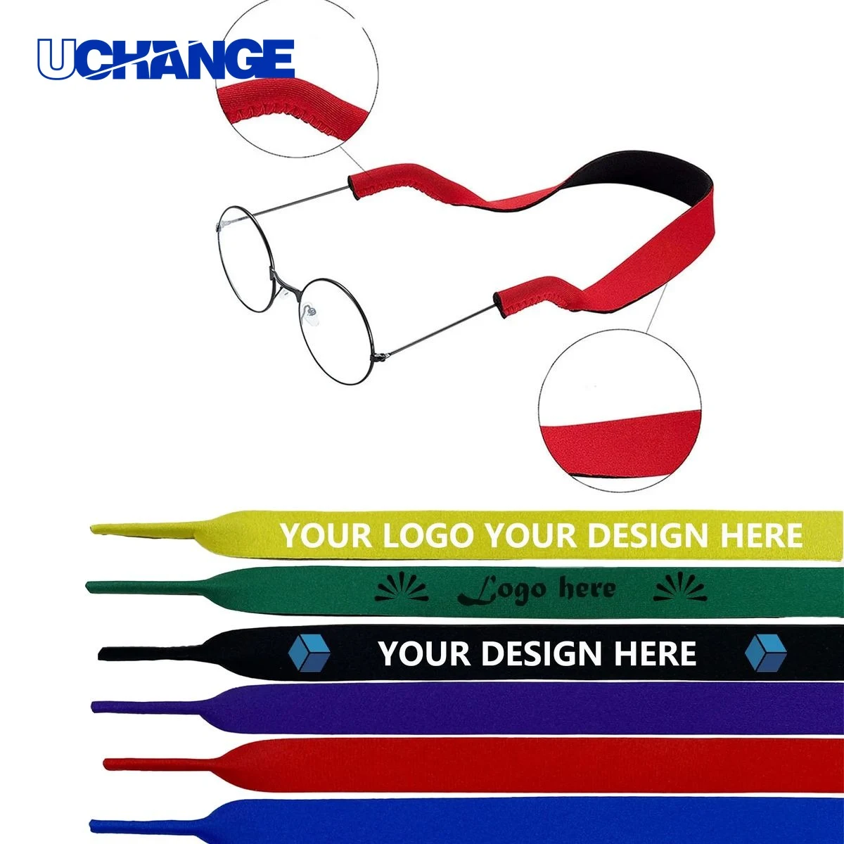 Eyewear Neoprene Eyeglass Sunglass Elastic Strap Retainer for Sports Use, custom sports ball with logo imprint 1
