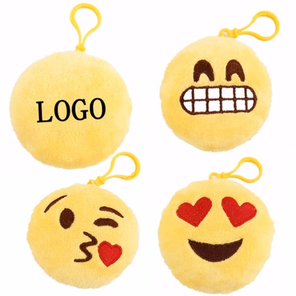 Emoji Smiley Emoticon Plush Keychain