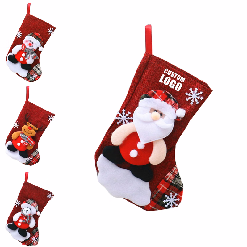 MOQ 10 pcs Xmas Stocking Candy Bag 1pc