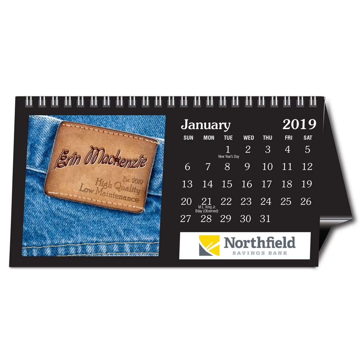 Personalized Tent Desk Calendar - 5.5x3 1
