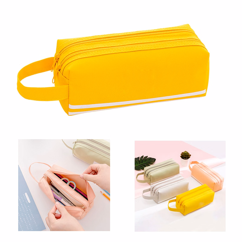Large Capacity Creative Handle Double-Layer Pencil Case Student Pencil Bag