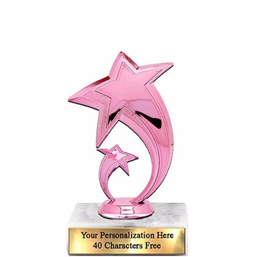 Trophy: 7", 2x3 white marble base, Shooting Star P