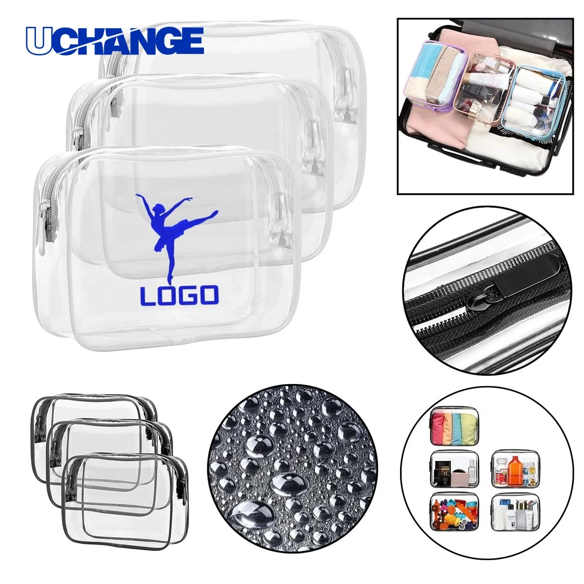 Clear Waterproof Makeup Bag 1