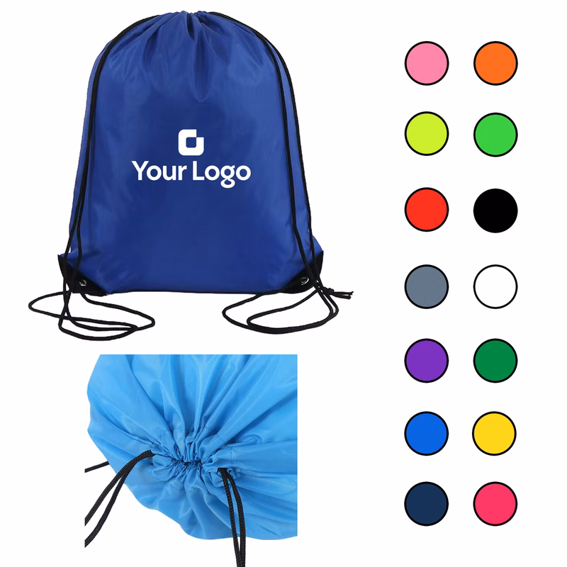 Blank Polyester Drawstring Backpack Bulk for Marathon Events