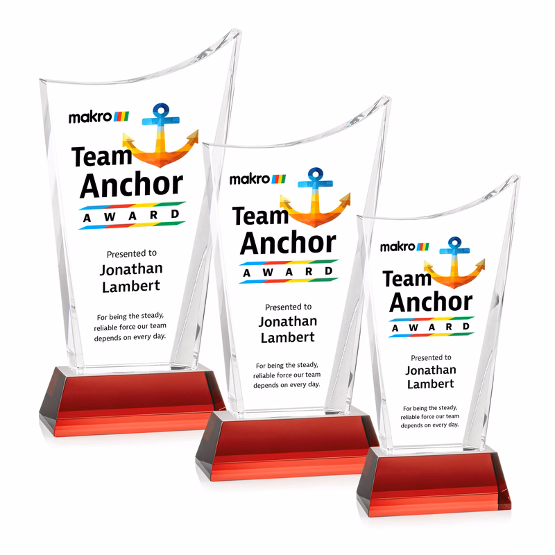 Burnett VividPrint™ Award on Newhaven Base - Red