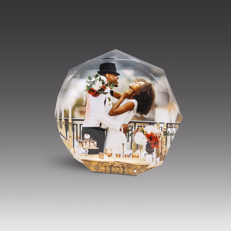 7" AcryliPrint HD Octagon Bevel Award