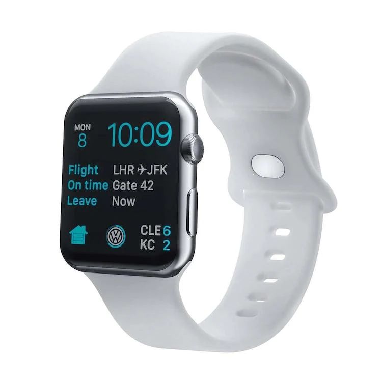 Apple Watch Bands - White Silicone 38mm/40mm/41mm Face 1