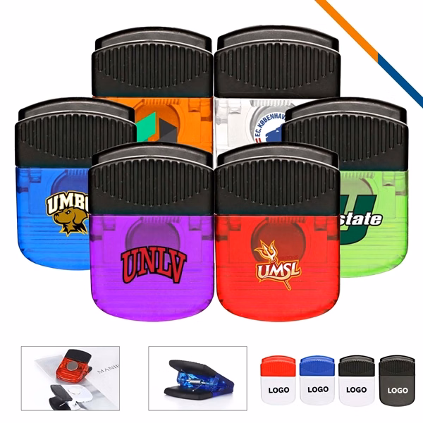 Custom 2.75 Plastic Spring Magnetic Clip — Full-Color Office Organization Item