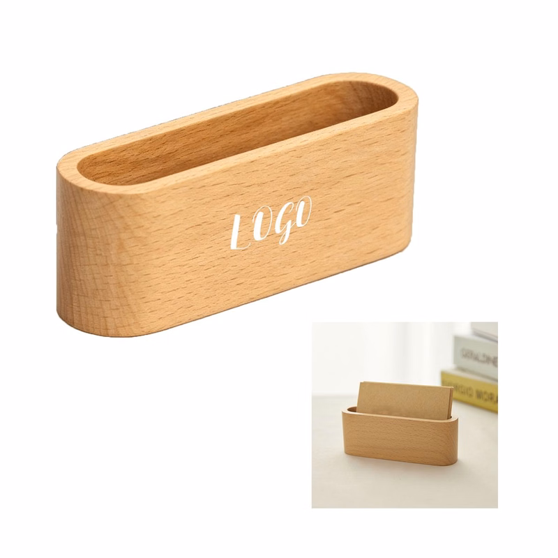 Wooden Desk Card Display Stand