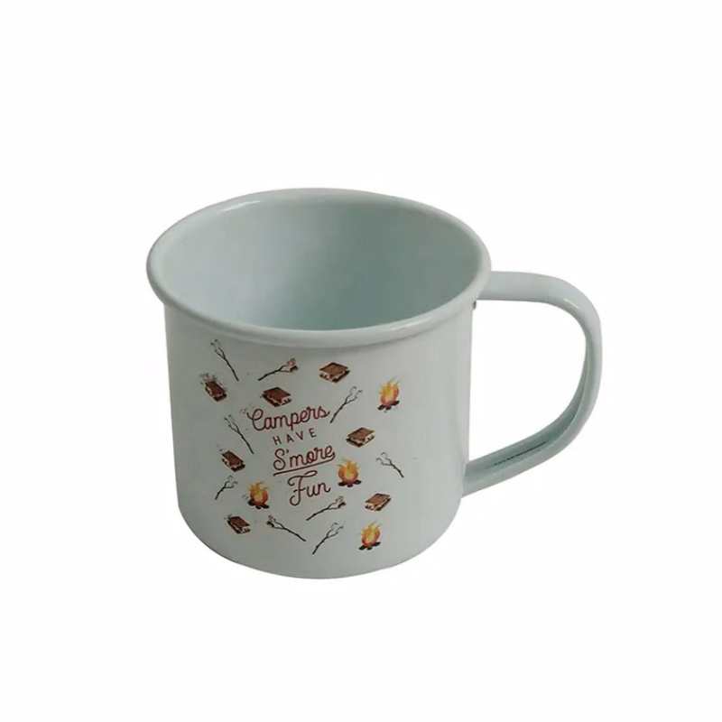 Metal Enamel Coffee Tea Cups Mugs