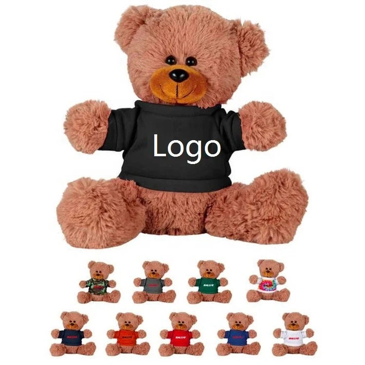 Plush Bear w/ Embroidered Paws and T-Shirt 1