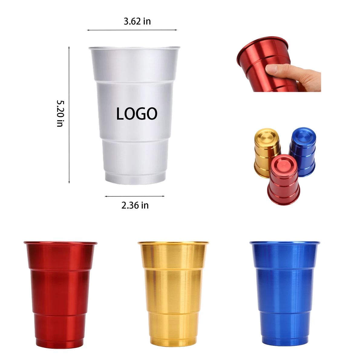 16-Ounce Aluminum Cup 1
