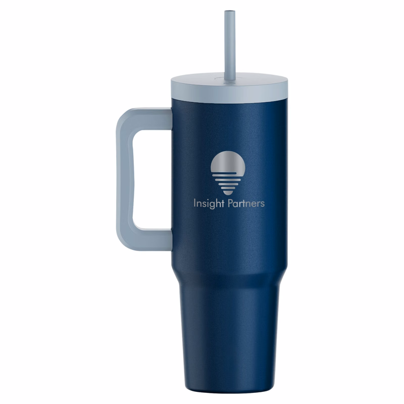 40 oz Aspen Vacuum Insulated Stainless Steel Tumbler With Handle