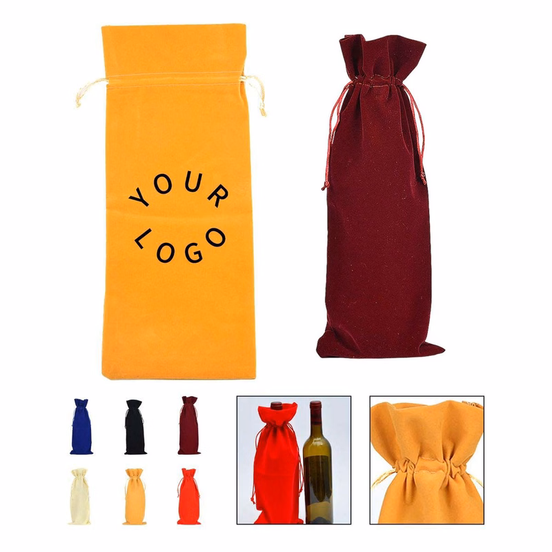 Reusable Flannel Wine Bottle Carry Bag
