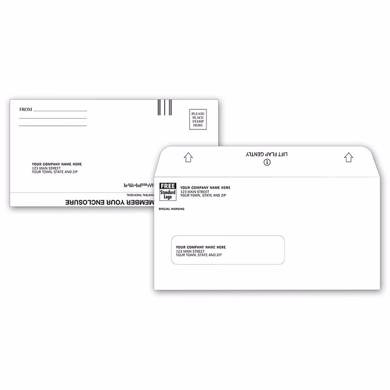 Mailer And Return Envelope, Combination