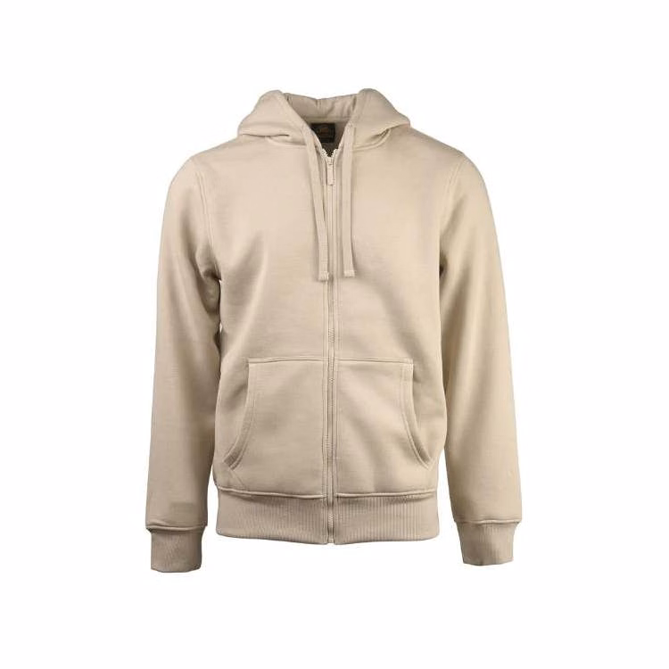 Men's Heavy Weight Zipper Hoodies Beige Small