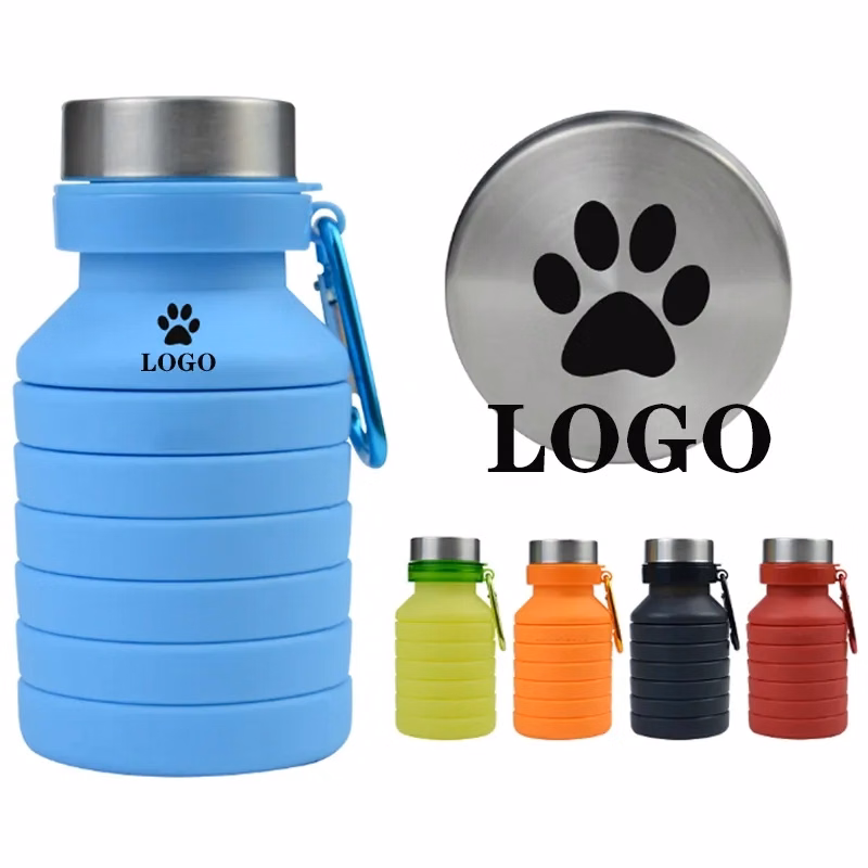 Custom 17 oz Leak Proof Twist Cap Collapsible Water Bottle