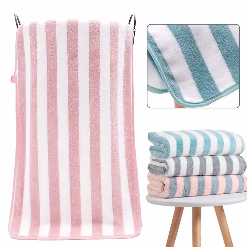 Soft Striped Bath Towel