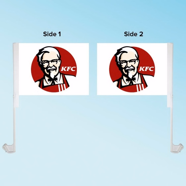 7x10 Custom Car Flag - Double Sided - Rectangular