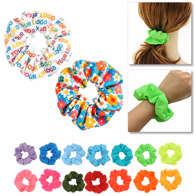 Full Color Satin Scrunchie