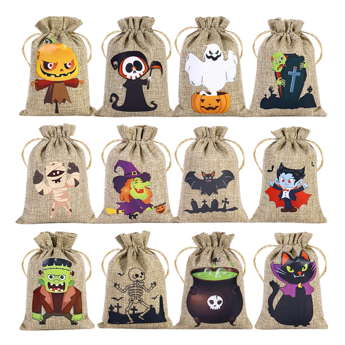 5.9 " x 3.9 " Linen Drawstring Bag 1