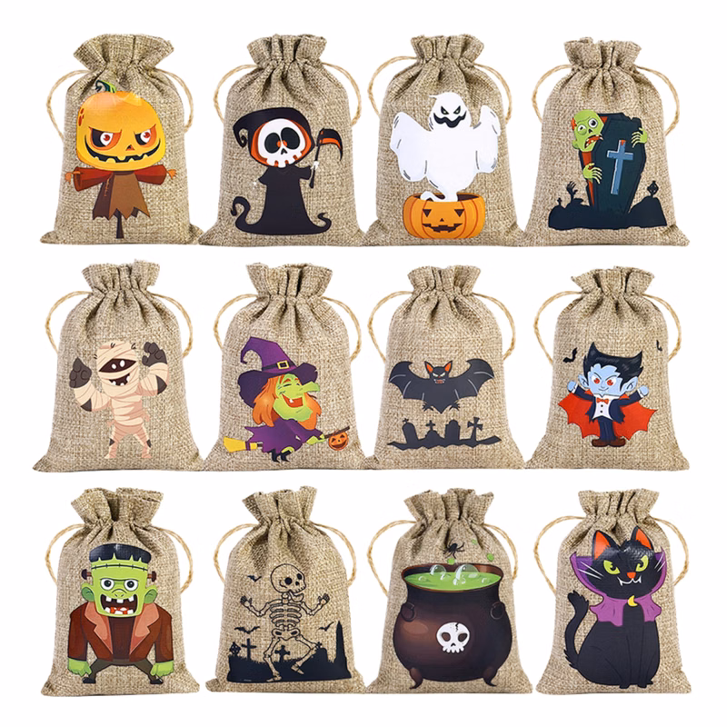 5.9 " x 3.9 " Linen Drawstring Bag
