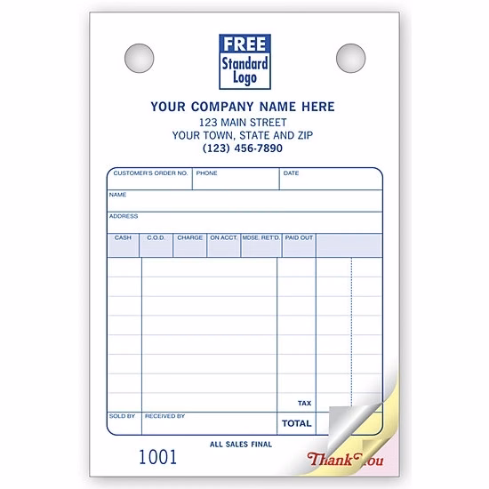 Register Forms, Small Classic With Special Wording