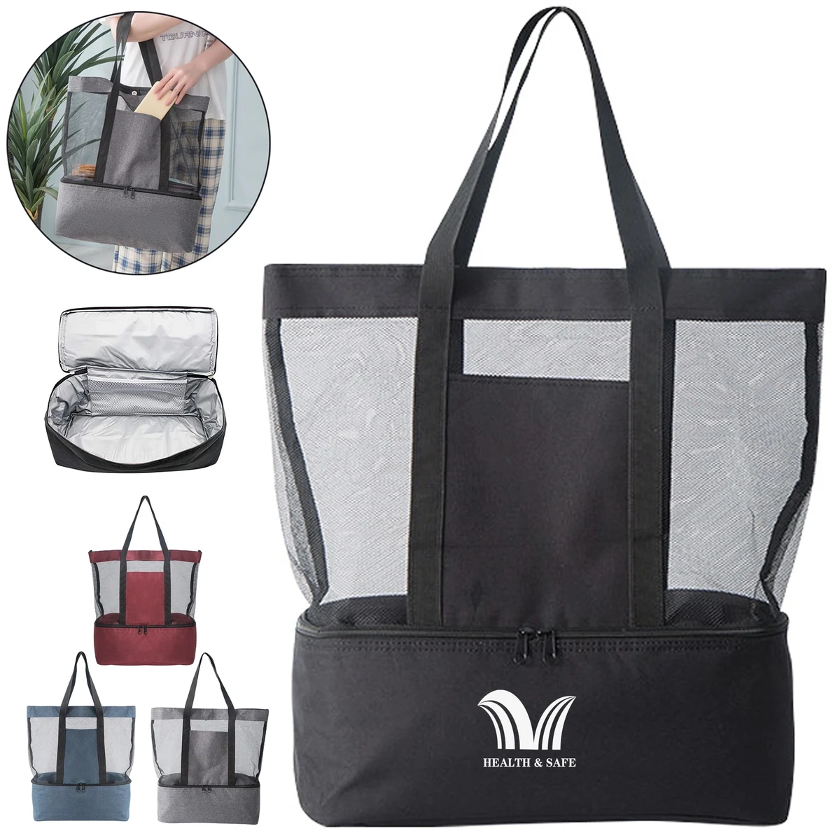 Insulated Beach Picnic Tote 1