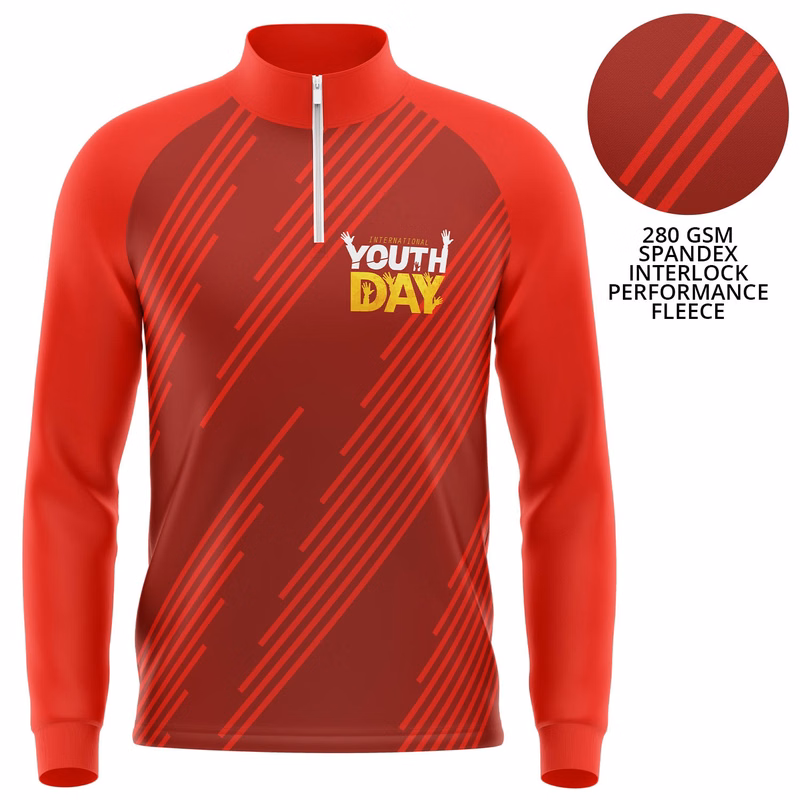 Youth  280 GSM Spandex Interlock Fleece Quarter Zipper Sweatshirt