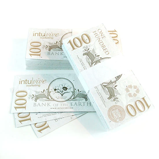 $100 Seed Paper Bills 1