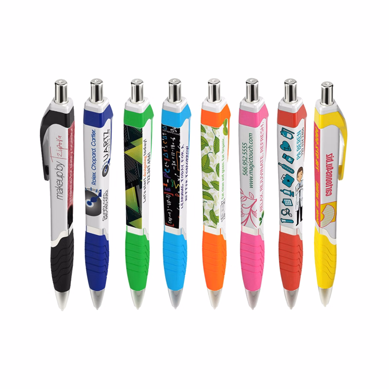 Union Printed - Squared Tropical Colors Click Pen