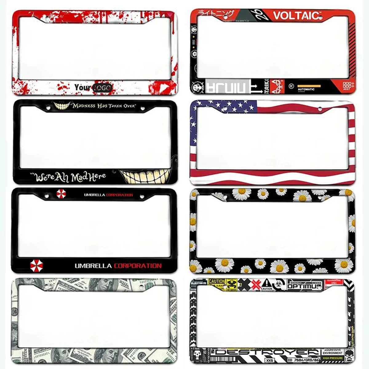 Aluminum Custom Logo Plate Frame 1