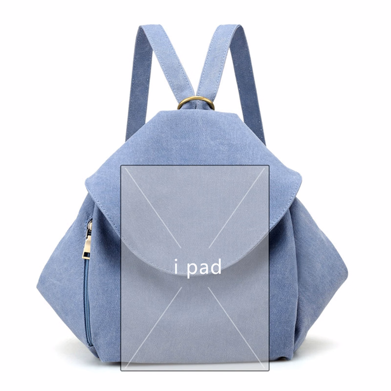 Women Casual Canvas Backpack Daypack