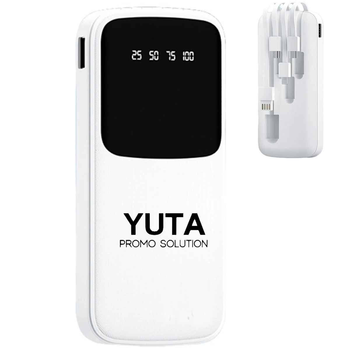 ABS 10000mAh Power Bank w/ Built-in 4 Cables 1