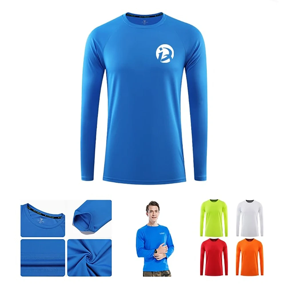 Men's Long Sleeve Sun Shirt Rash Guard Quick Dry 1
