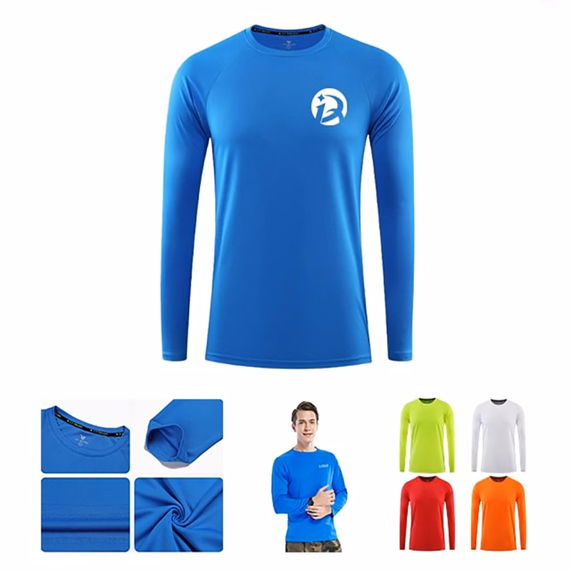 Men's Long Sleeve Sun Shirt Rash Guard Quick Dry
