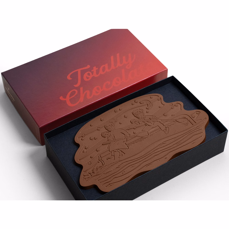 9"x 5" Custom Decorated Chocolate Shape with Luxury Custom Packaging