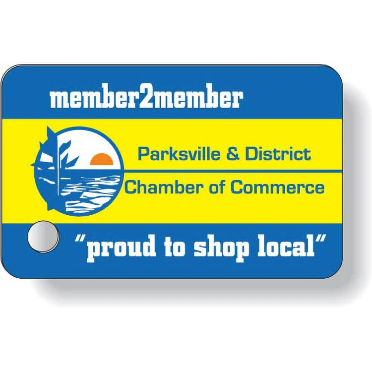 Plastic Key Tag .030 Compressed Laminated PVC (1.25"x2"), Full Colour 1