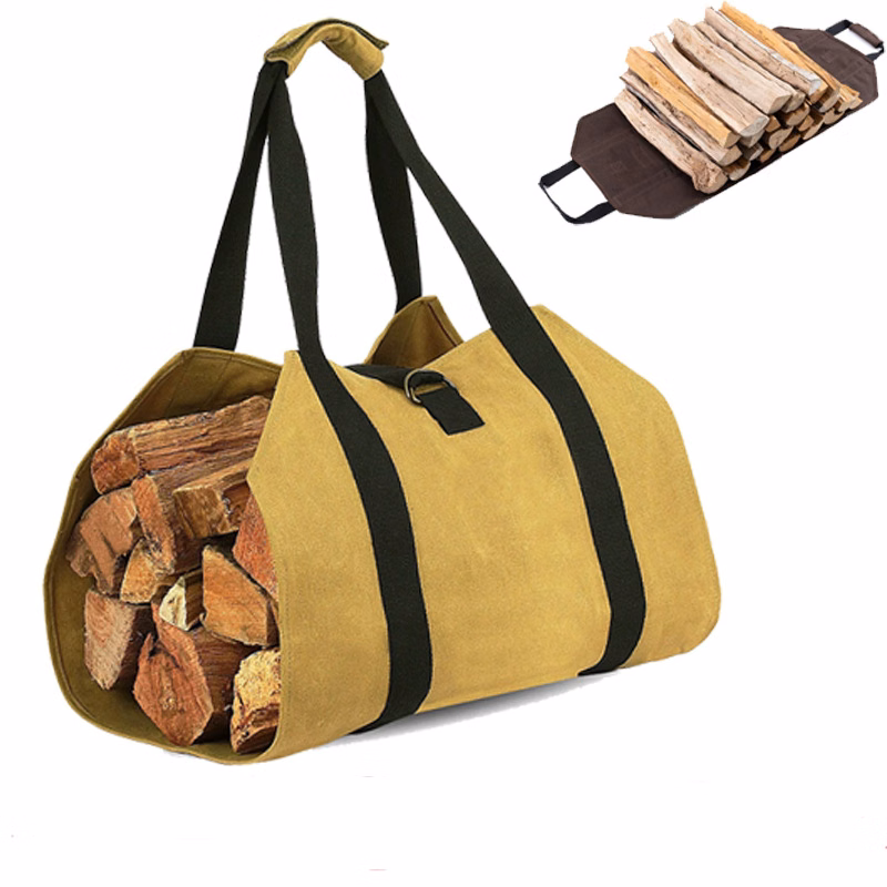 Firewood Log Carrier Tote Bag For Outdoor Camping