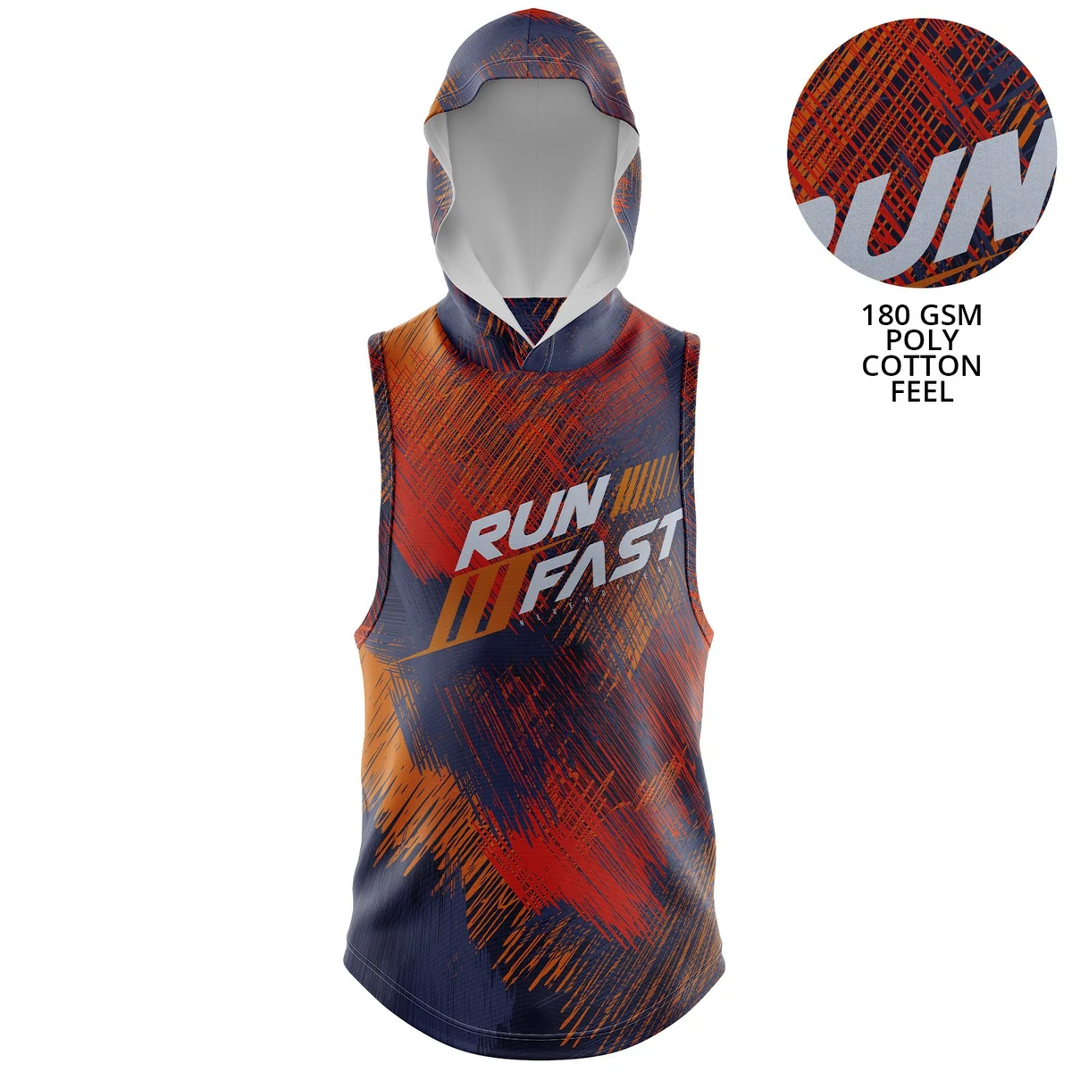 Unisex 180G Cotton Feel Jersey Knit Soft Sleeveless Hoodie 1