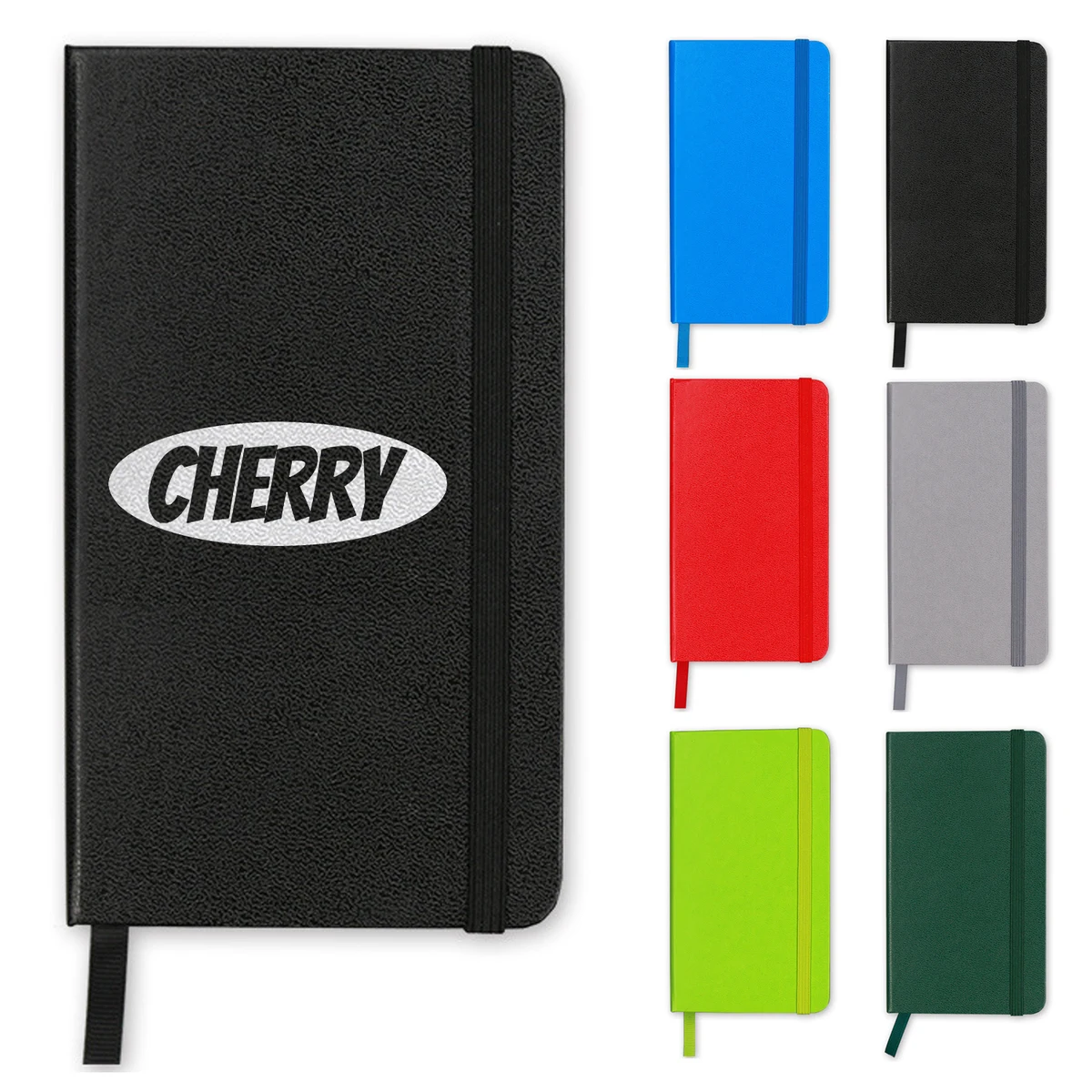 A6 PU-Coated Hardboard Notepad w/ Elastic Band 1