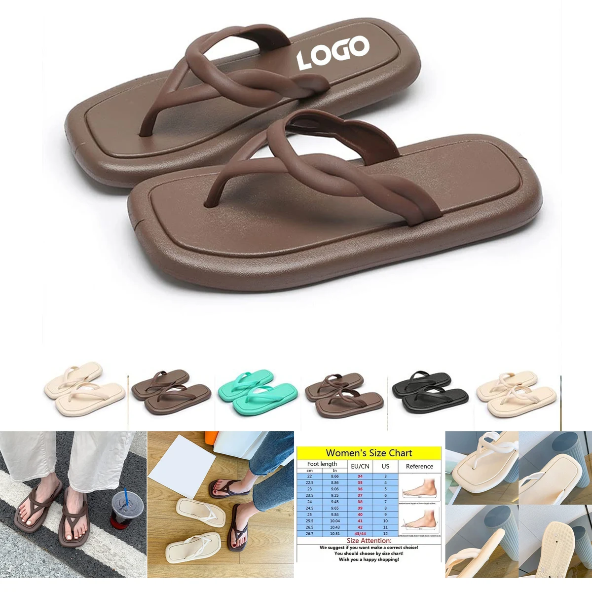 Thick Soled Flip Flops 1
